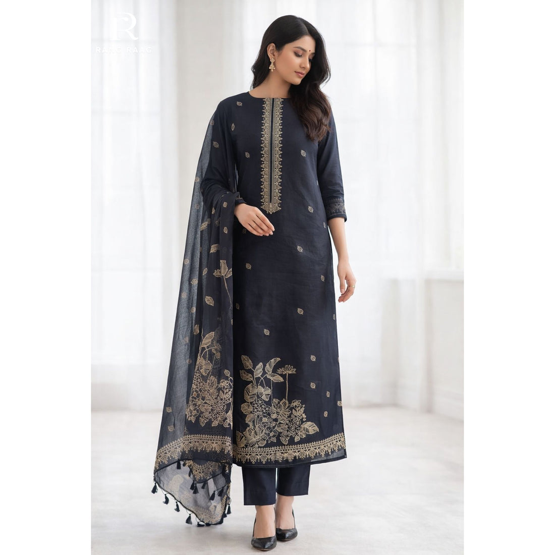 Suri Tissue Linen Unstitched Suit