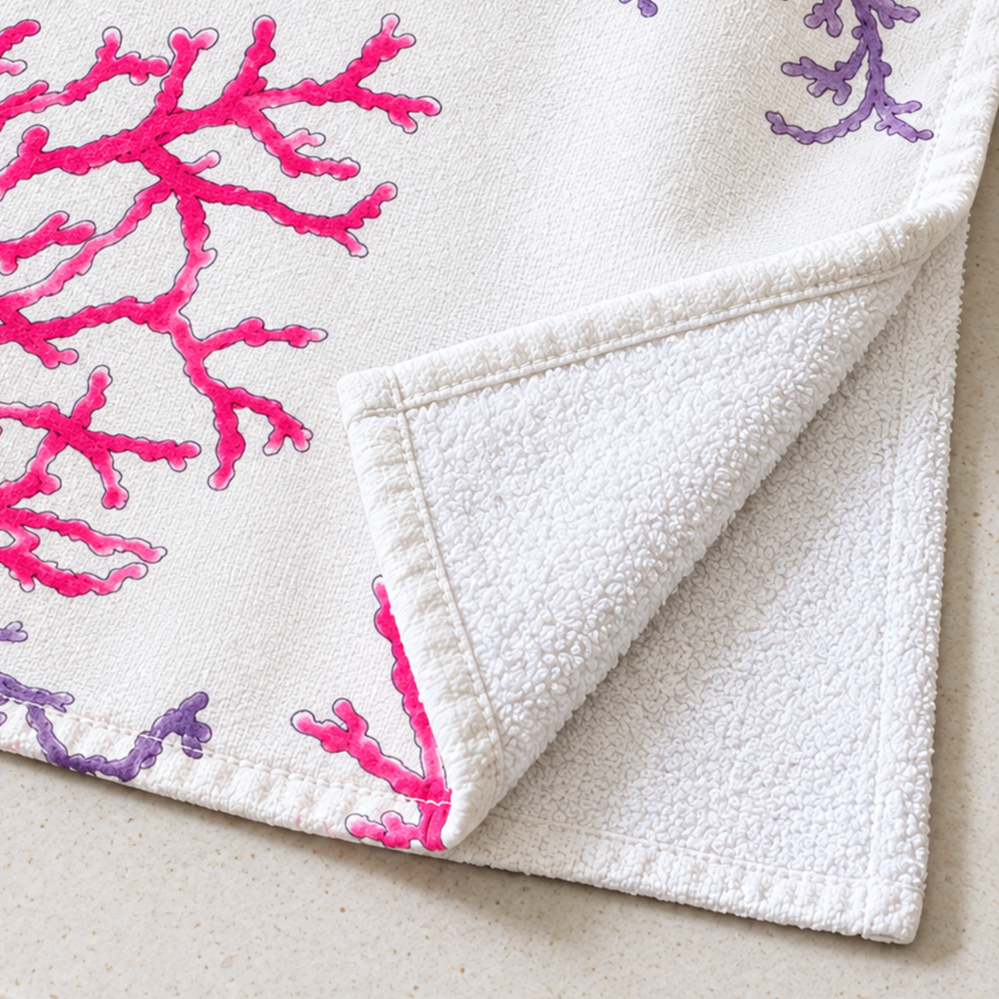 Aquatic Mul Cotton Berry Hand Towel