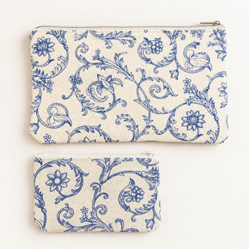 Pack Of 2 Pouch Blue Print