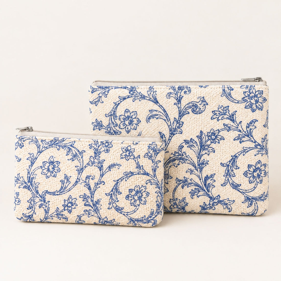Pack Of 2 Pouch Blue Print