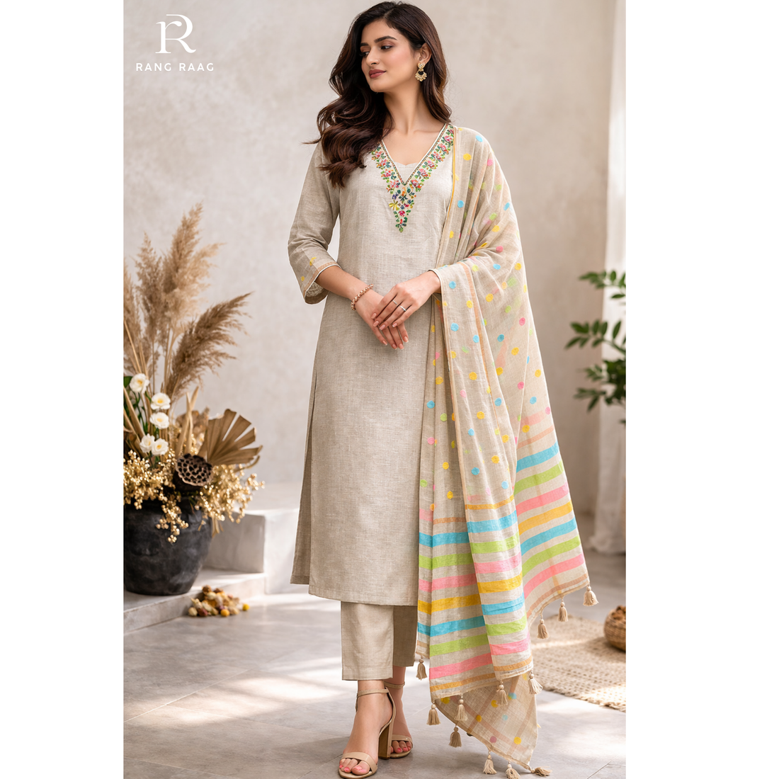 Vanya Chanderi Cotton  Unstitched Suit
