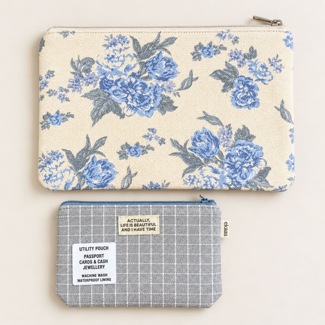 Pack Of 2 Pouch Blue Floral
