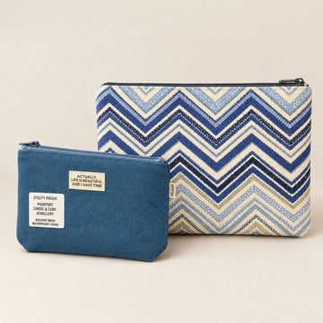 Pack Of 2 Pouch Blue Wave