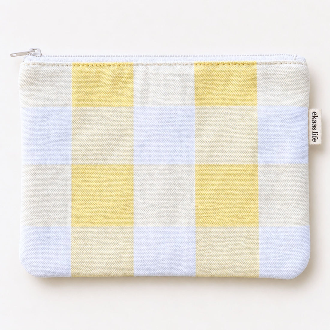 Drew Yellow Checks Mini Pouch