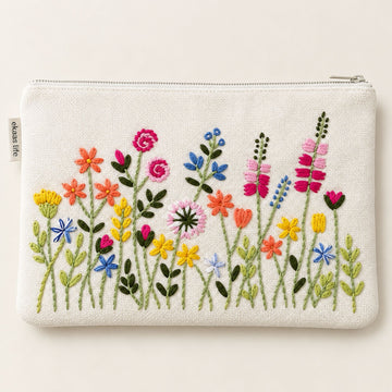 White Poppy Handwork Pouch