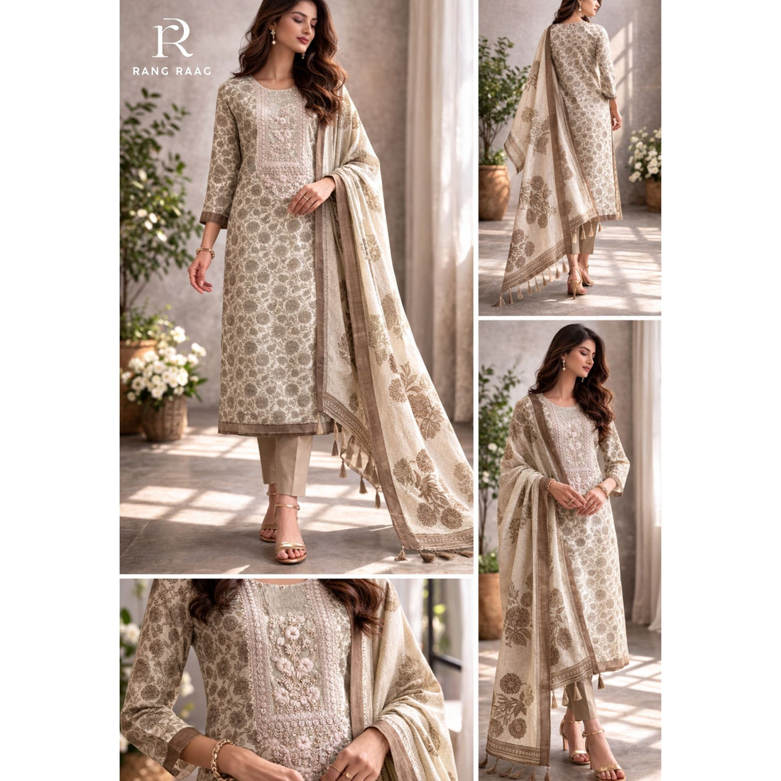 Rumi Tissue Organza Unstitched Suit