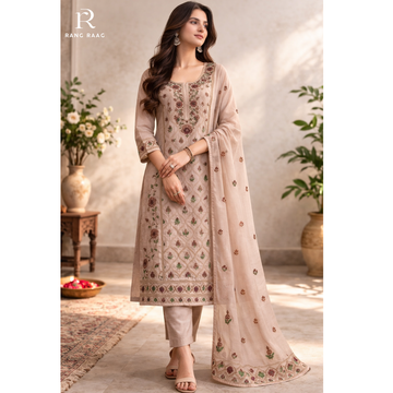 Avni Muslin Silk Unstitched Suit