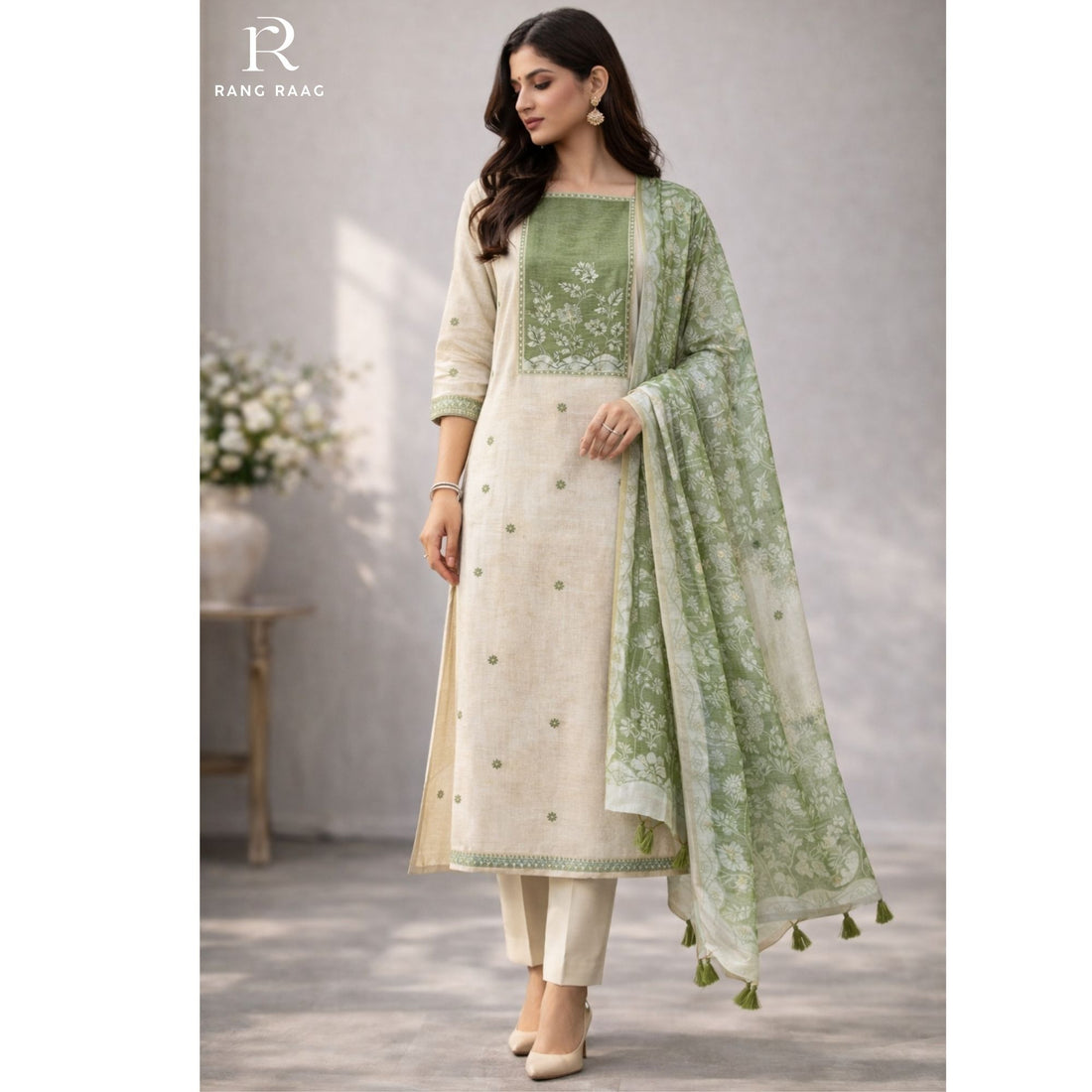 Rhea Chanderi Cotton Unstitched Suit