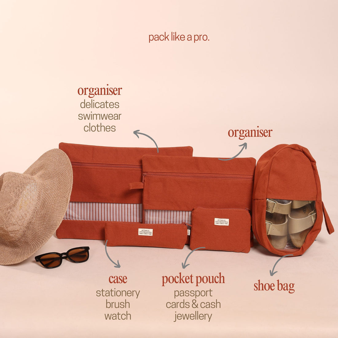 Rust Travel Kit (Set of 5)