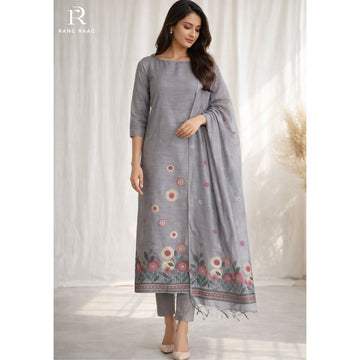 Tara Chanderi Silk Unstitched Suit