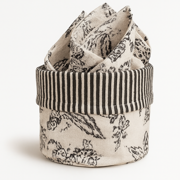 Gab Charcoal Napkin Basket Set