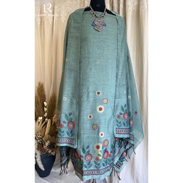Tara Chanderi Silk Unstitched Suit