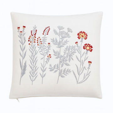 Avery Red Embroidered Cushion Cover